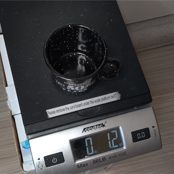 Starbucks Black Enamel Metal Espresso Mug 50th Anniversary Birthday - Picture 4 of 10